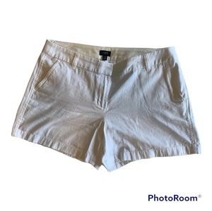 😎 J. Crew White Twill Shorts Sz 12